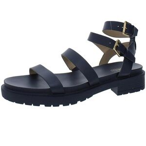 Lauren Ralph Lauren Womens Kayleen Leather Strappy Ankle Strap Size 9.5
